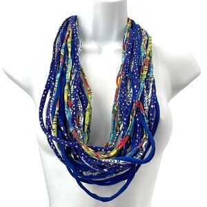 Dona Bela Shreds Shred Lite upcycled fabric necklace scarf boho jewelry NEW NWOT